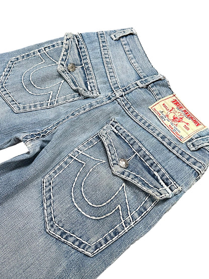 Vintage True Religion Y2K Low Waist Bootcut Damenjeans (S)