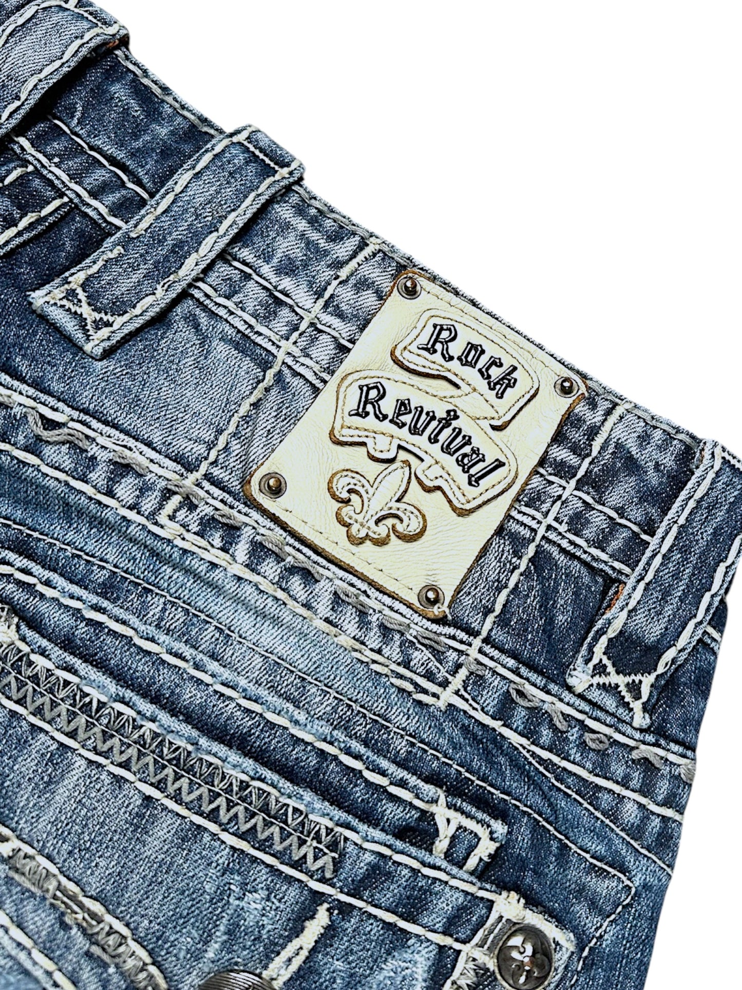 Vintage Y2K Rock Revival Baggy Jeans (M)