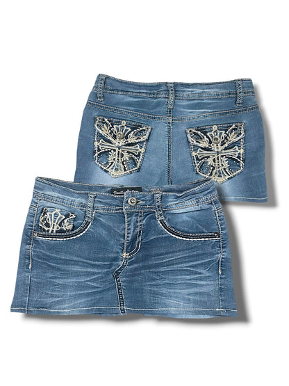 Vintage Silver Jeans Y2K Rock (S)