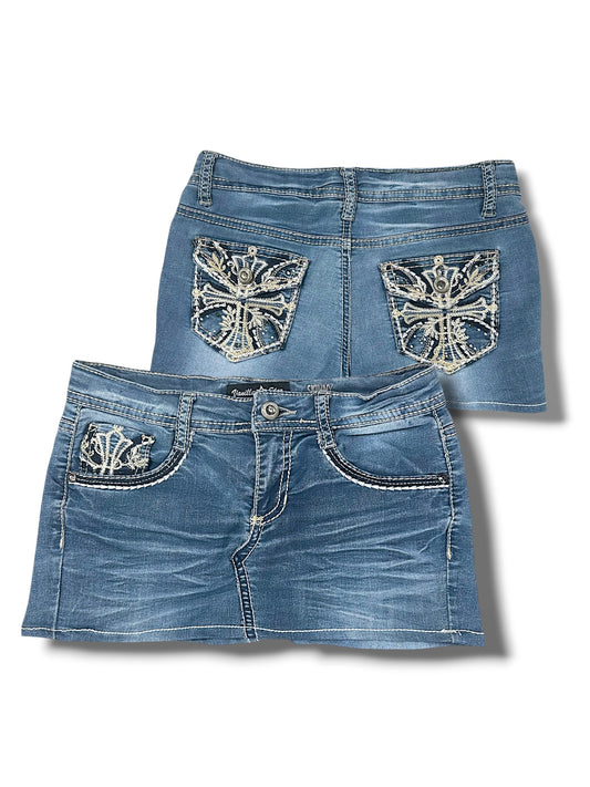 Vintage Silver Jeans Y2K Rock (S)