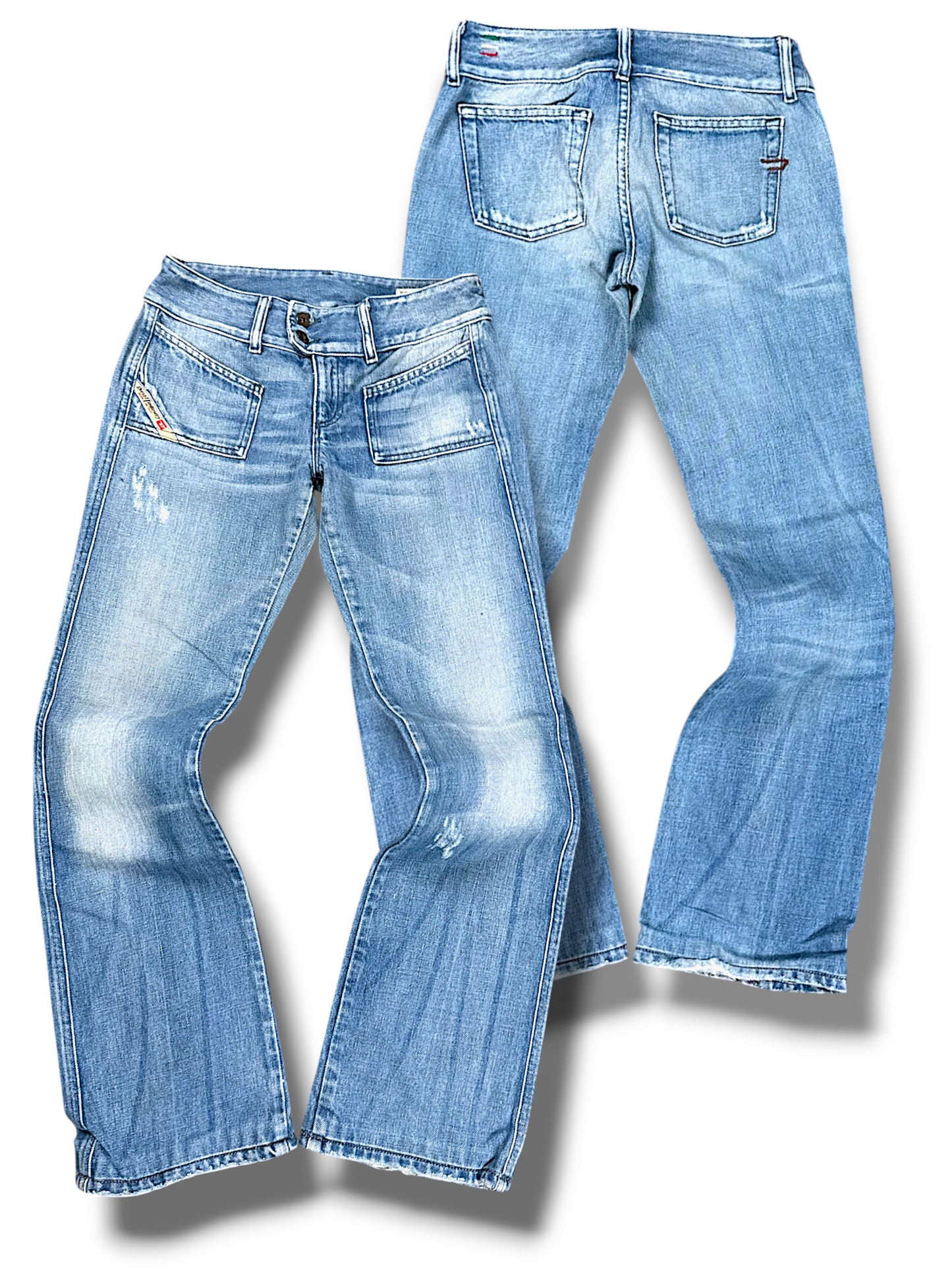 Vintage Diesel Low Waist Bootcut / Flared Damenjeans „HUSHDS“ (S)