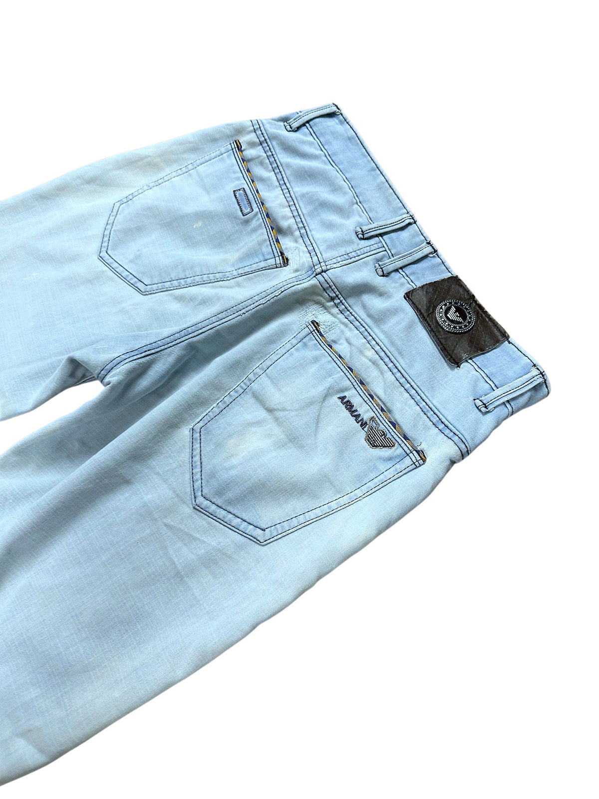 Vintage Armani Straight Leg Jeans (S) – Detailaufnahme 2