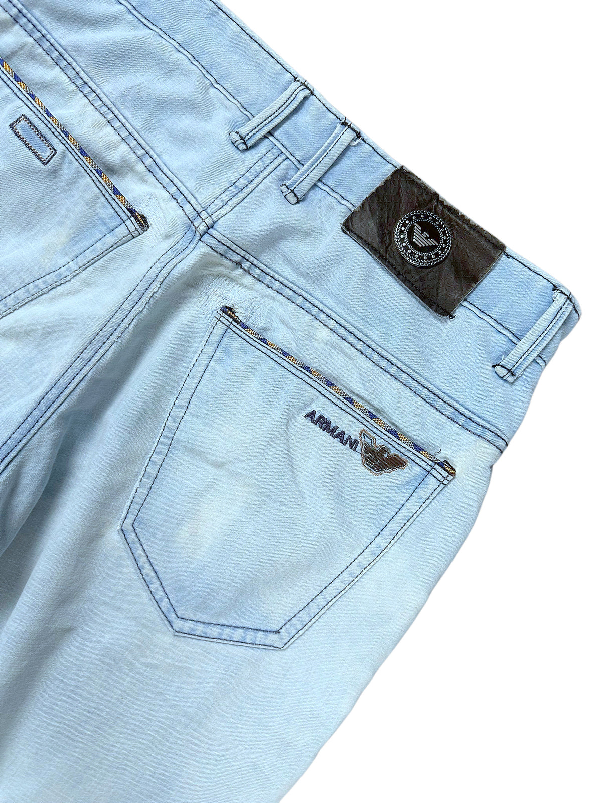 Vintage Armani Straight Leg Jeans (S) – Detailaufnahme 3
