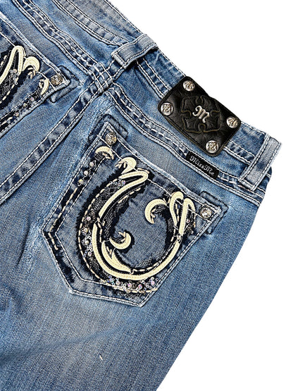 Vintage Miss Me Y2K Mid Rise Bootcut / Flared Damenjeans (L)