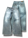 Vintage y2k jeans med lige ben (M)