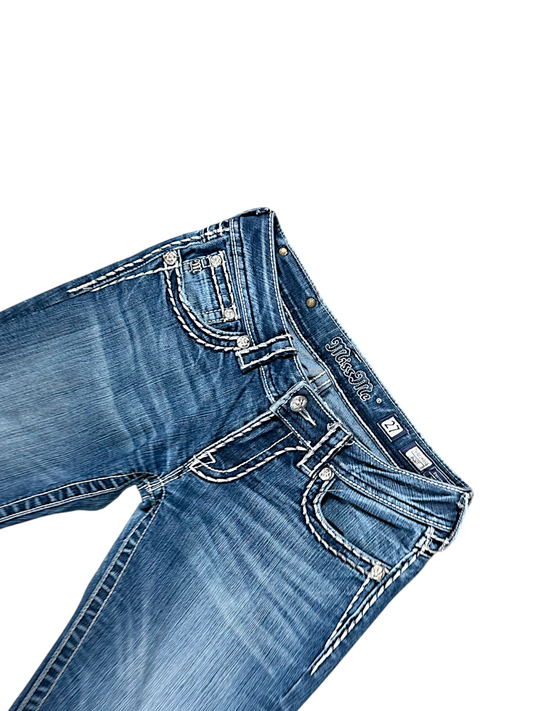 Vintage Miss Me Y2K Low Waist Bootcut / Flared Damenjeans (M)