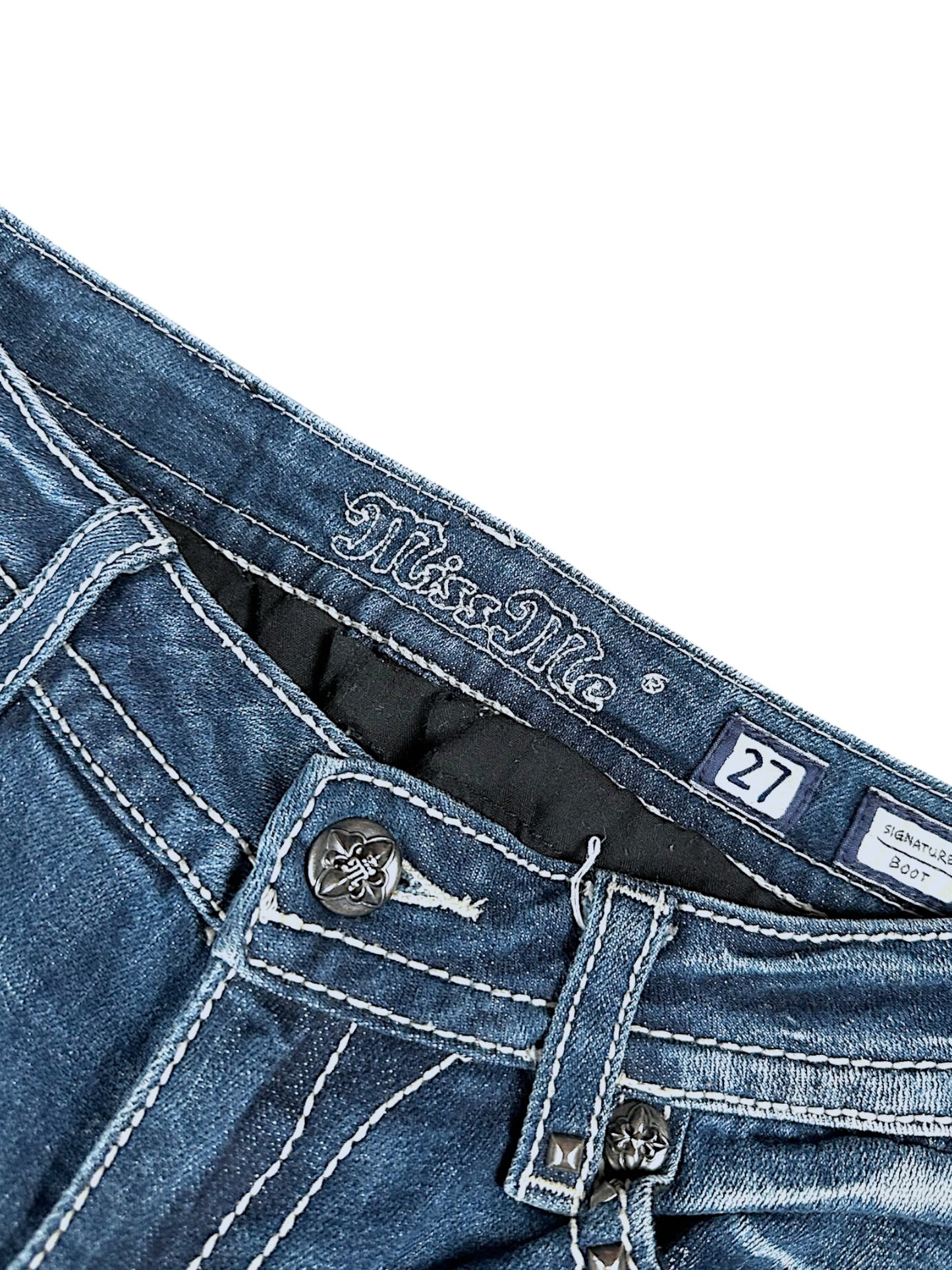 Vintage Miss Me Y2K Low Waist Bootcut / Flared Damenjeans (M)