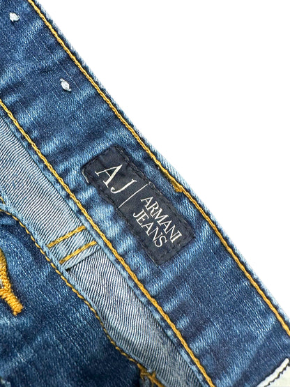 Vintage Armani Y2K Straight Leg Jeans (L) – Detailaufnahme 2