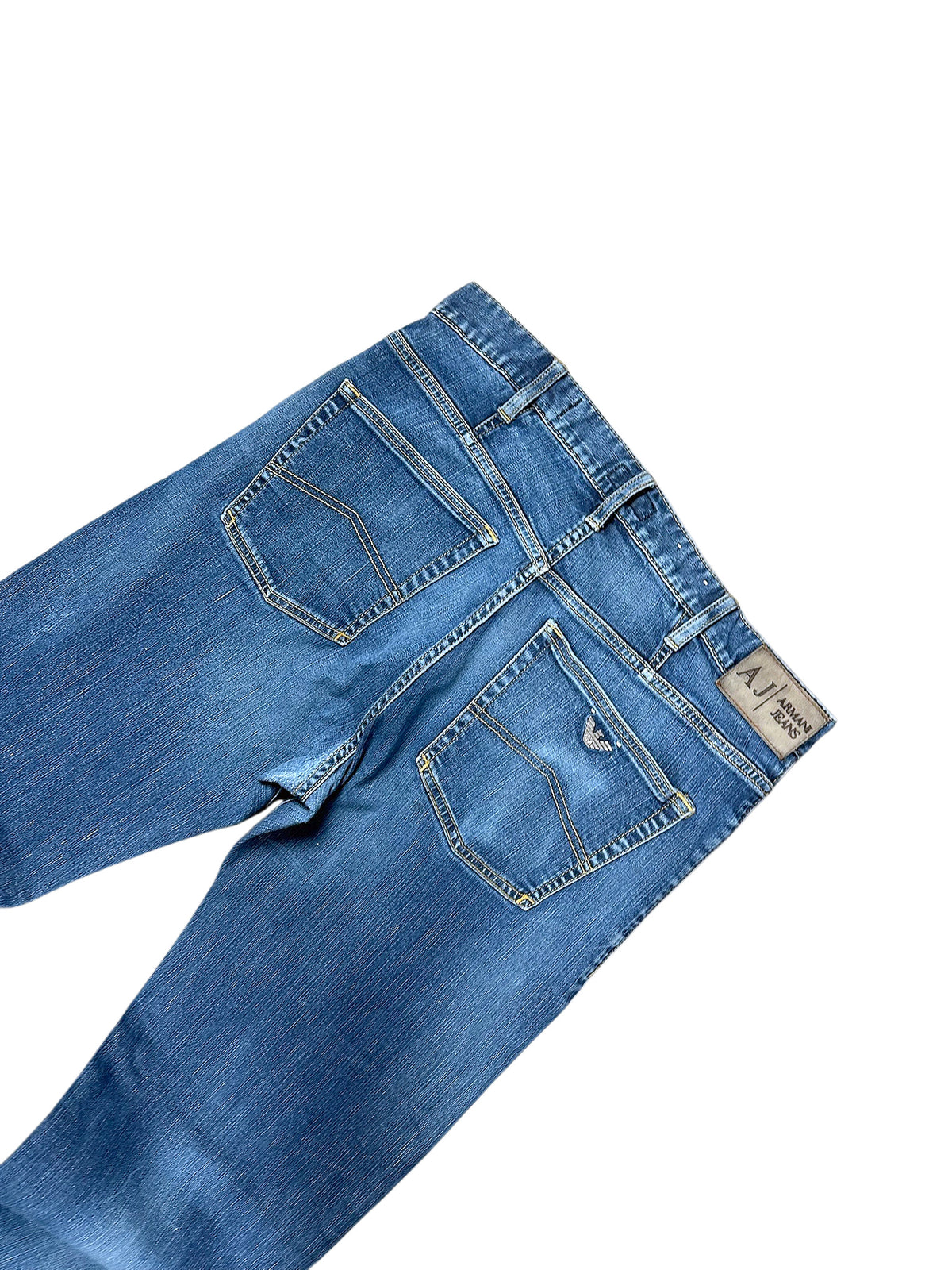 Vintage Armani Y2K Straight Leg Jeans (L) – Detailaufnahme 3