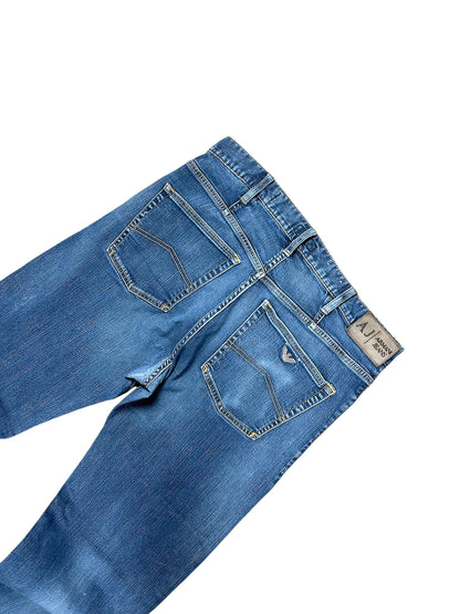 Vintage Armani Y2K Straight Leg Jeans (L) – Detailaufnahme 3