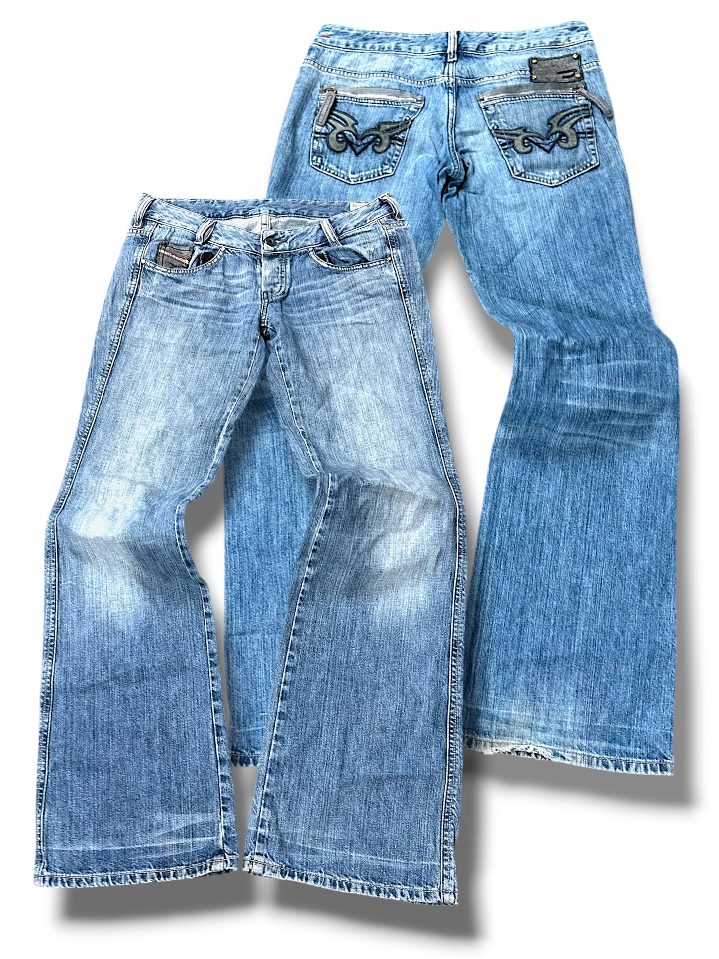 Vintage Diesel Y2K Low Waist Bootcut / Flared Damenjeans (M)