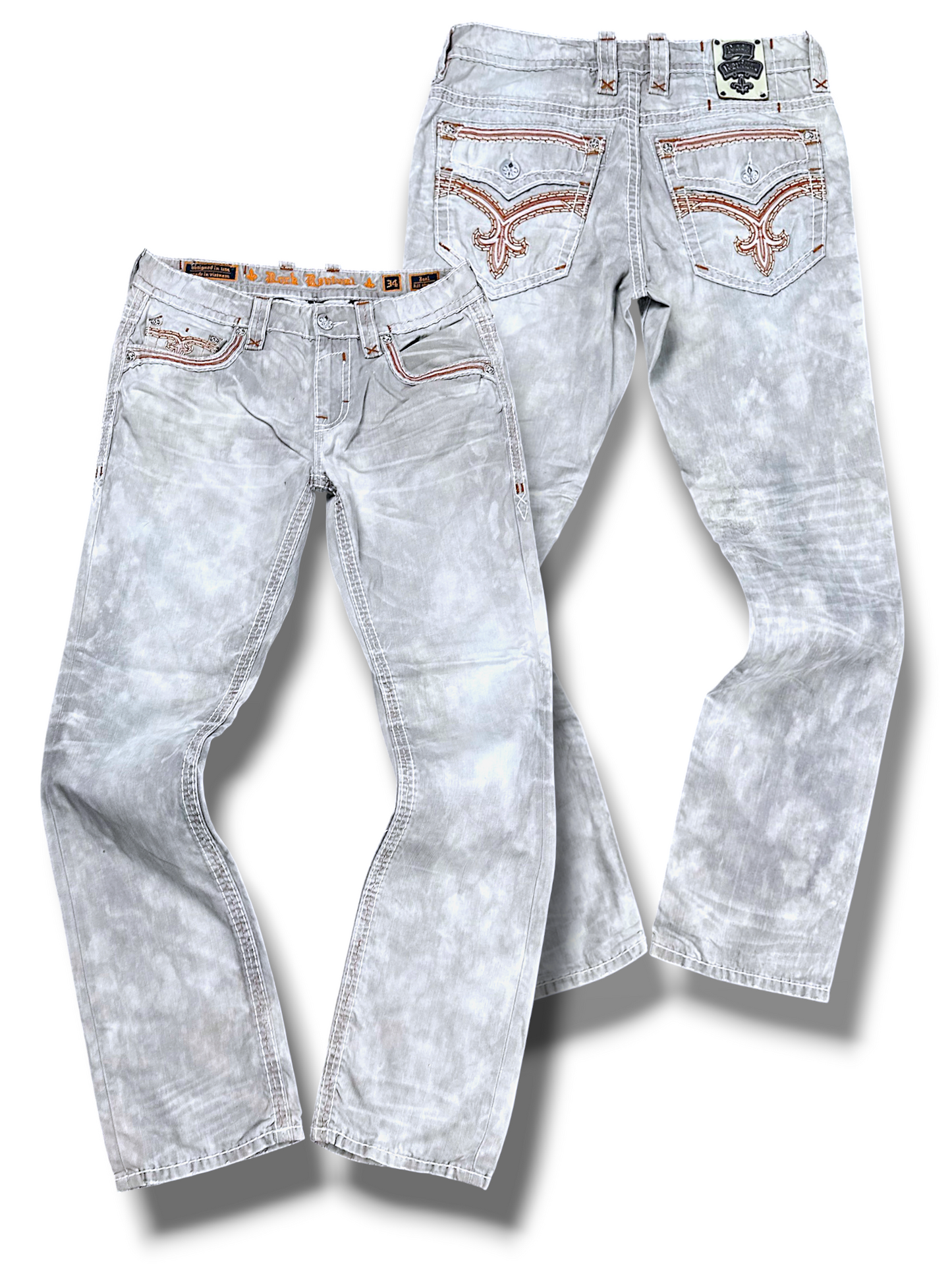 Vintage Rock Revival Y2K Straight Leg Jeans (XL)
