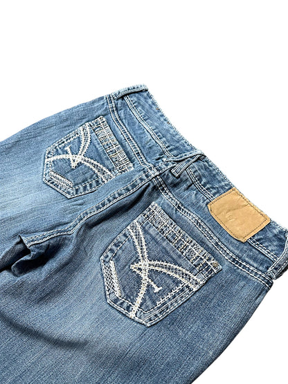 Vintage Amethyst Y2K Low Waist Bootcut / Flared Damenjeans (S)