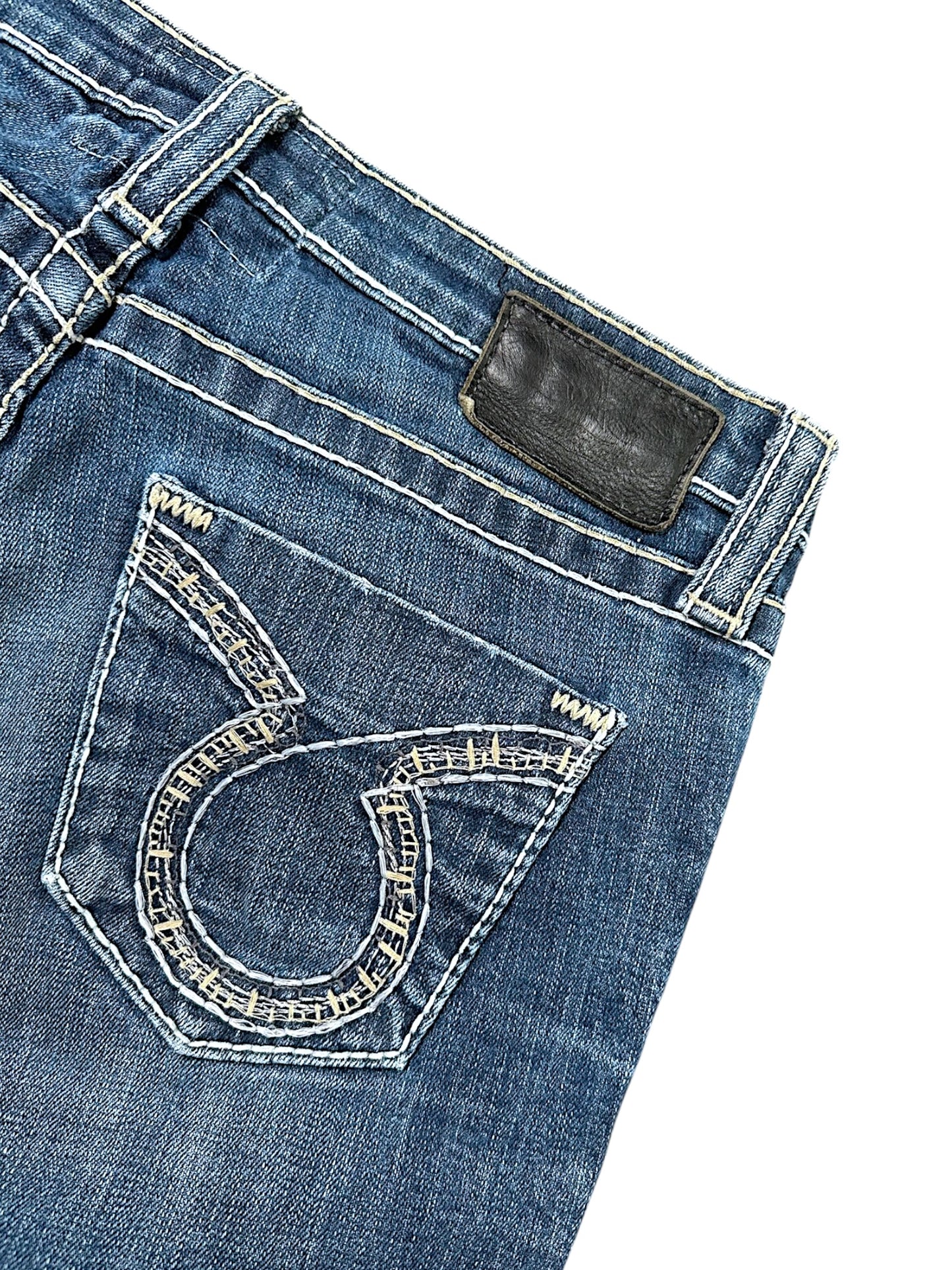 Vintage Embroidery Y2K Flared Jeans (S)