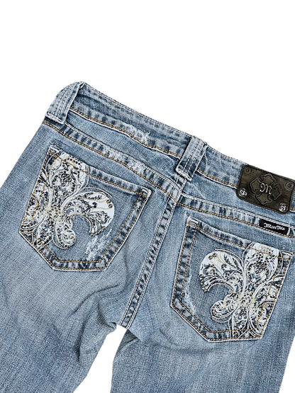 Vintage Miss Me y2k Low Waist Bootcut Damenjeans (M)