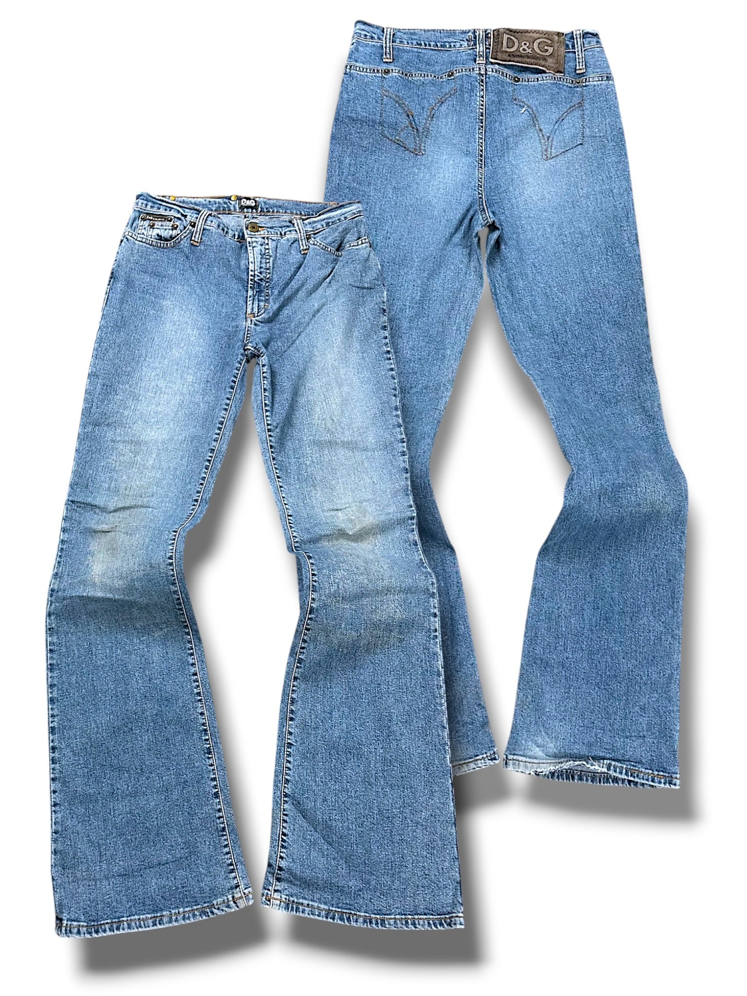 Vintage Dolce & Gabbana Y2K Flared Damenjeans (XXL)