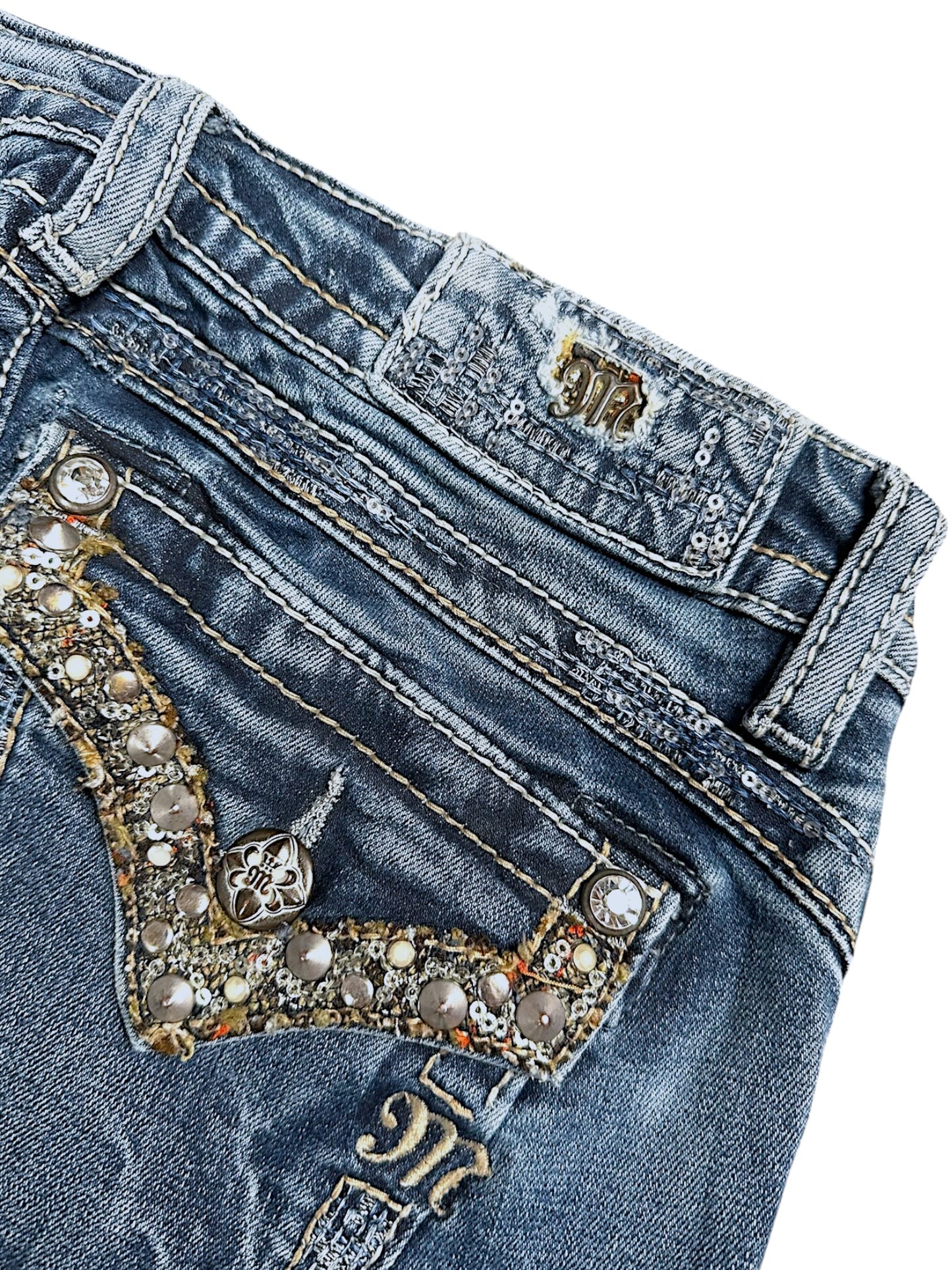 Vintage Miss Me Y2K Low Waist Bootcut / Flared Damenjeans (S)