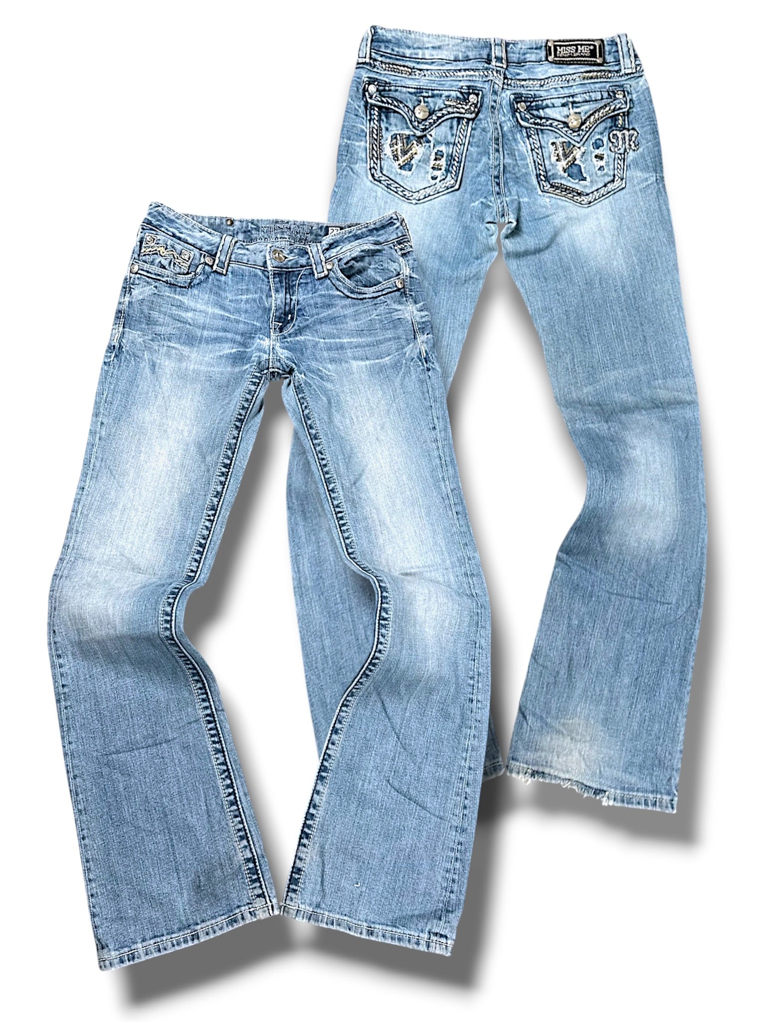 Vintage Miss Me Y2K Low Waist Bootcut / Flared Damenjeans (M)