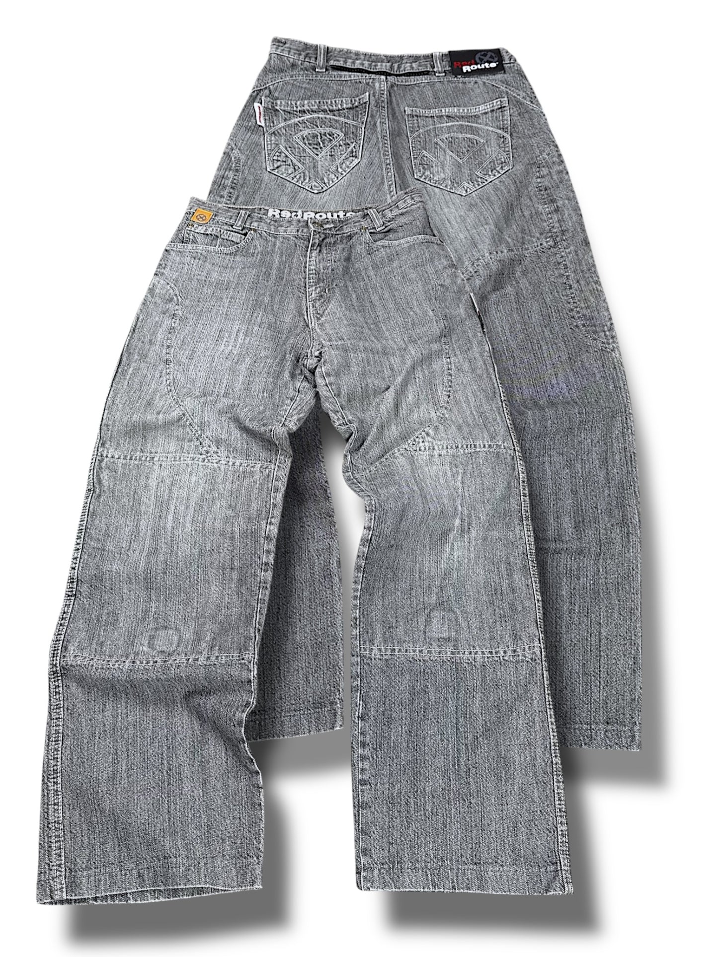 Vintage Red Route y2k Jeans (S)