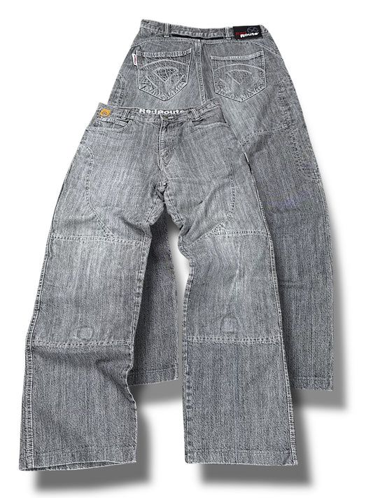 Vintage Red Route y2k Jeans (S)