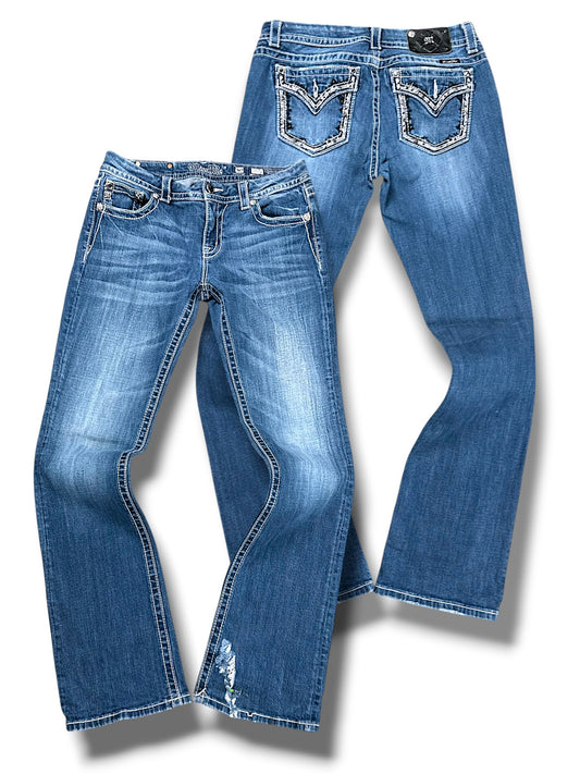 Vintage Miss Me Y2K Bootcut / Flared Damenjeans (XL)