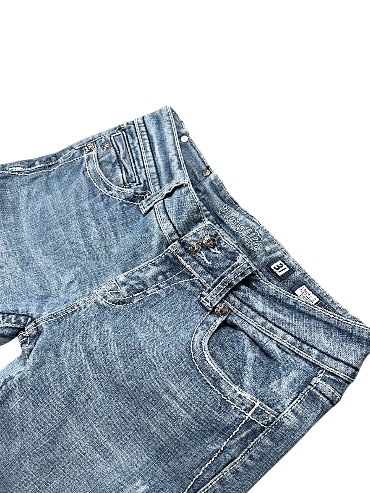 Vintage Miss Me Y2K Low Waist Bootcut / Flared Damenjeans (M)