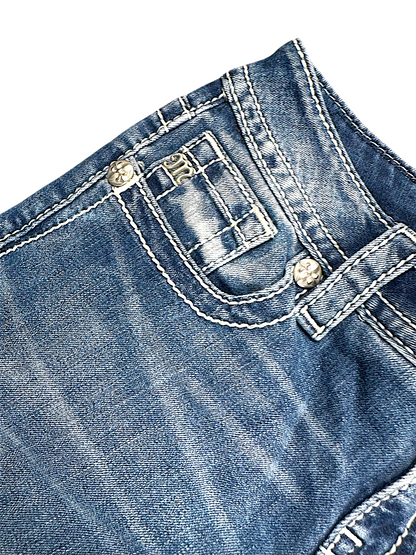 Vintage Miss Me Y2K Low Waist Bootcut Damenjeans (S)
