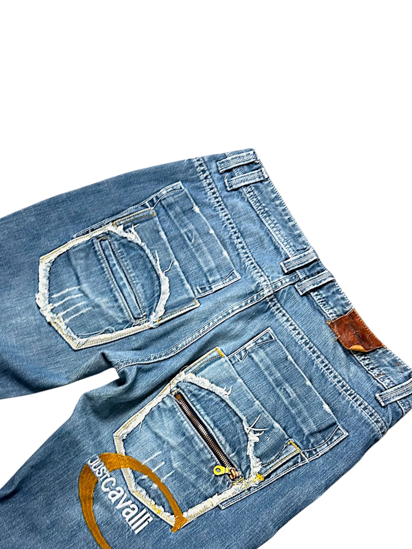 Vintage Roberto Cavalli Y2K Flared Jeans (M)