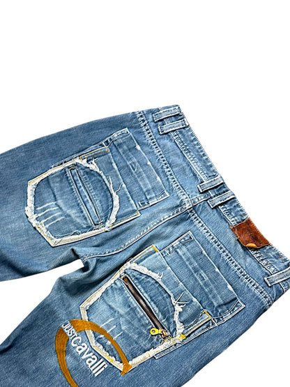 Vintage Roberto Cavalli Y2K Flared Jeans (M)