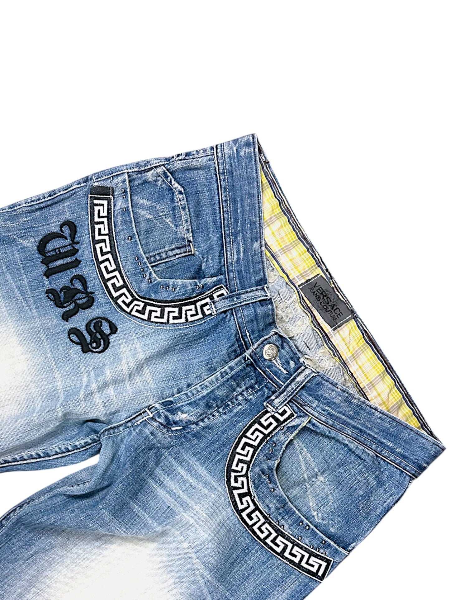 Vintage Versace Y2K Flared Baggy Jeans (L)