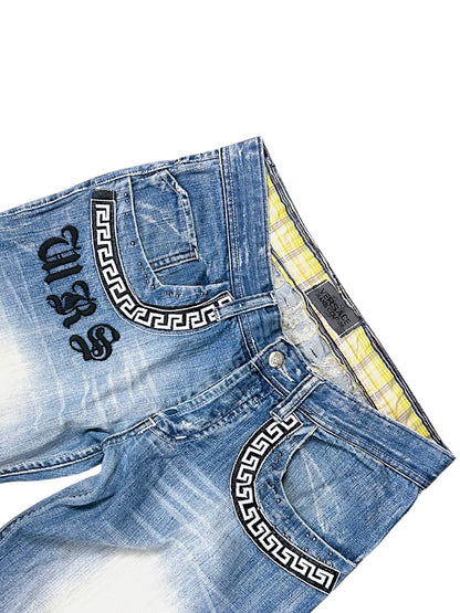 Vintage Versace Y2K Flared Baggy Jeans (L)