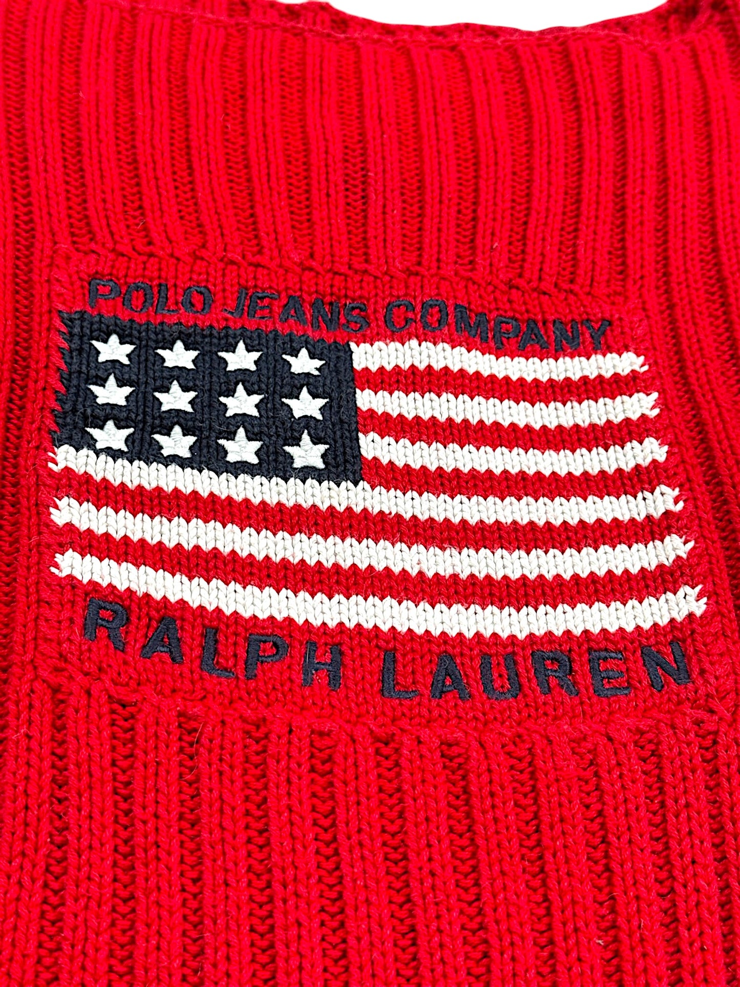 Vintage Ralph Lauren Y2K „USA“ Strickpullover Damen (S)
