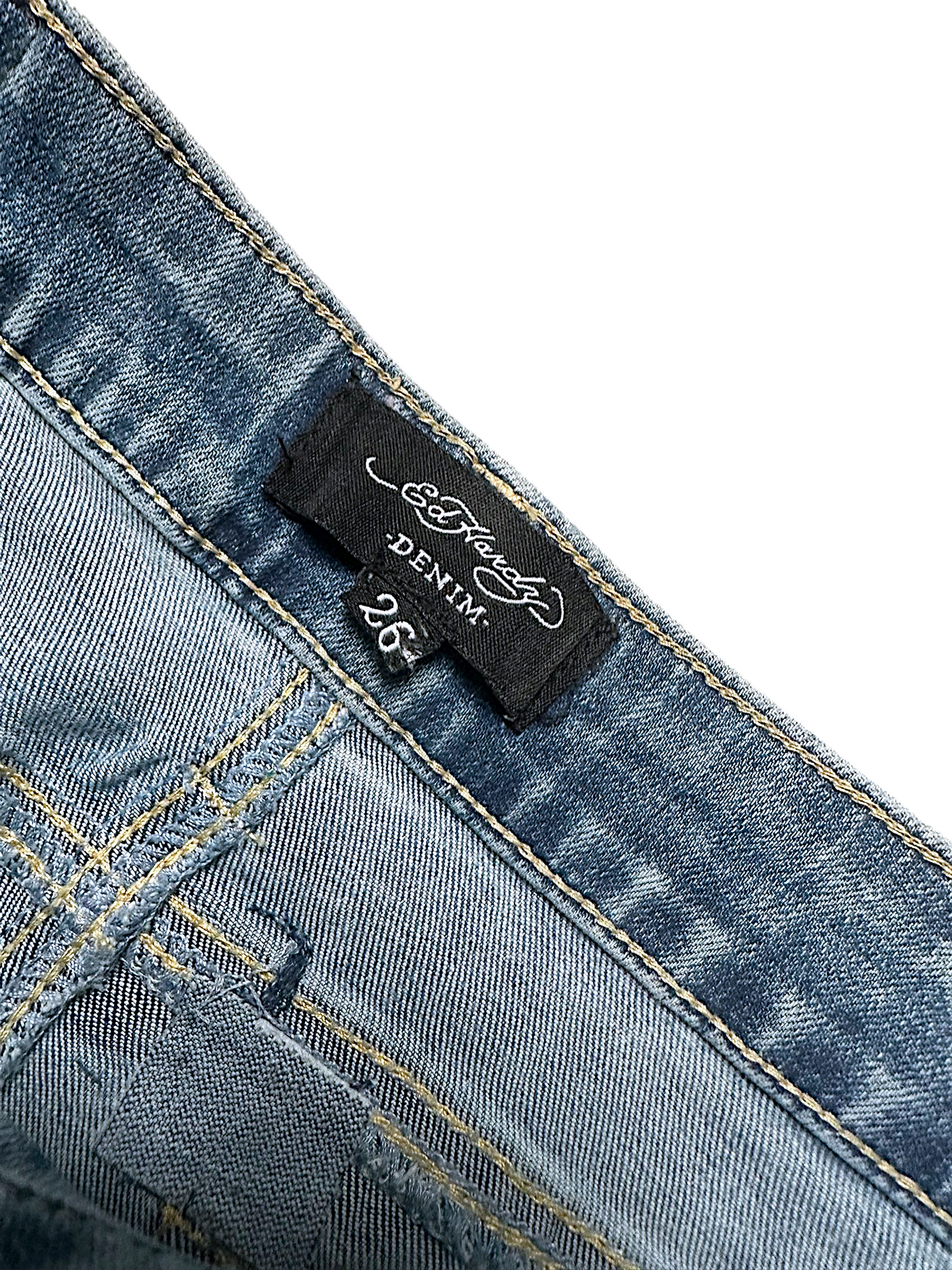 Vintage Ed Hardy Y2K Low Waist Flared Damenjeans (M)