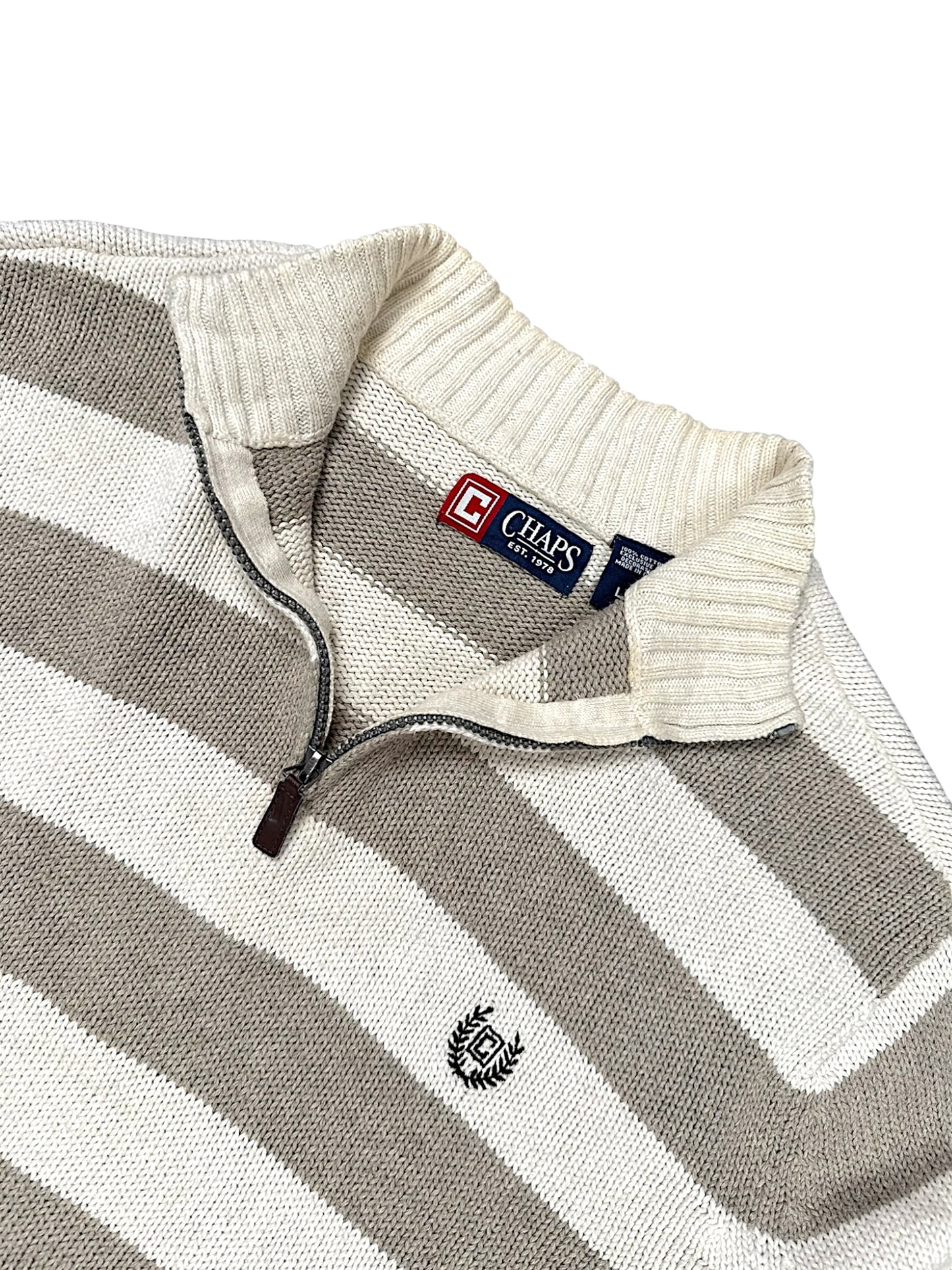 Vintage Ralph Lauren „Chaps“ Pullover mit Kragen (L)