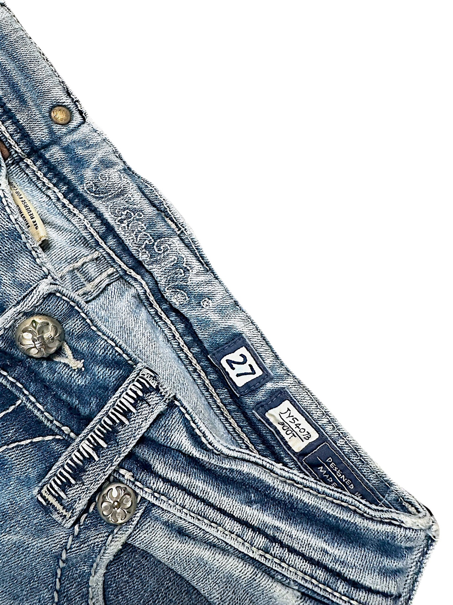 Vintage Miss Me Y2K Low Waist Bootcut / Flared Damenjeans (M)