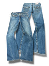Vintage True Religion Y2K Low Waist Bootcut / Flared Damenjeans (S)