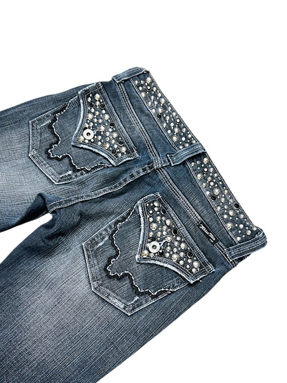 Vintage Miss Me Y2K Low Waist Bootcut / Flared Damenjeans (M)