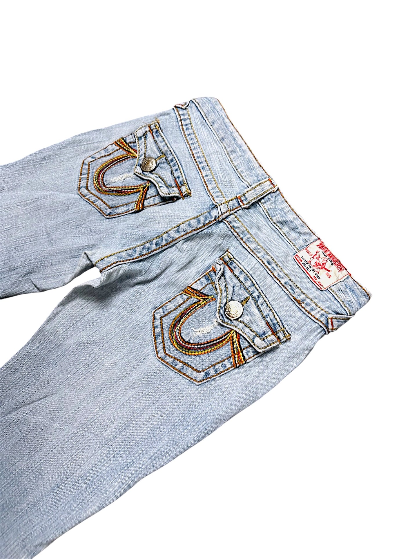 Vintage True Religion Y2K Low Waist Bootcut Damenjeans (S)