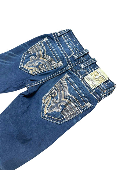 Vintage Rock Revival Y2K Straight Leg Damenjeans (M) – Detailaufnahme 4