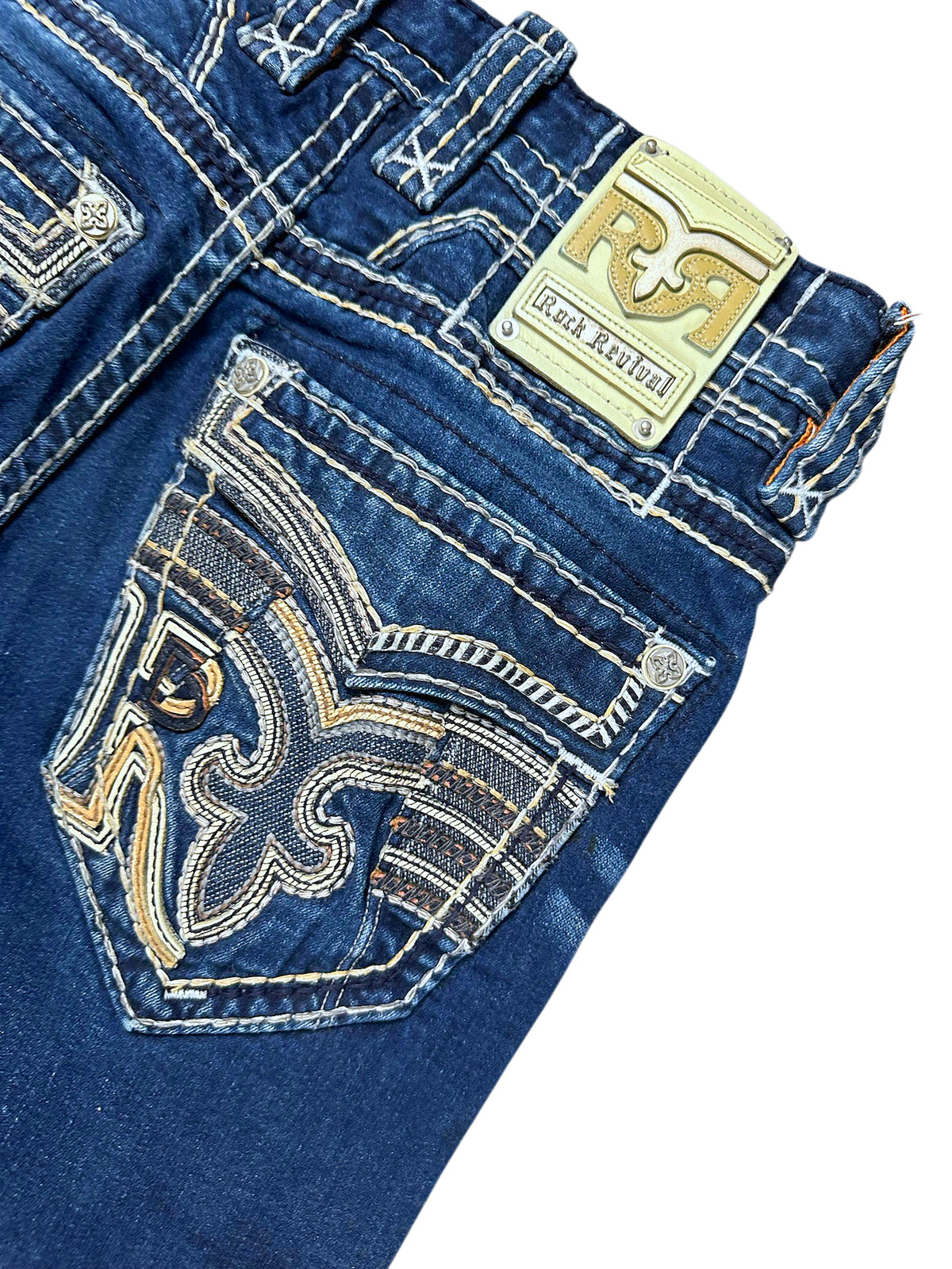 Vintage Rock Revival Y2K Straight Leg Damenjeans (M) – Detailaufnahme 5