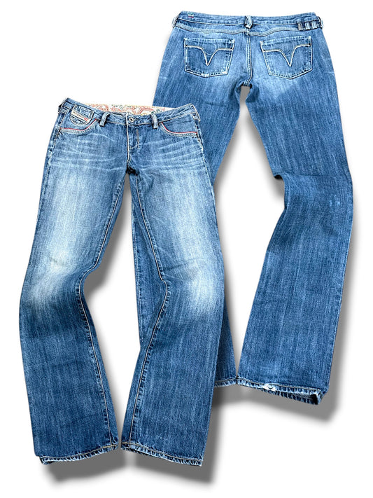 Vintage Diesel Y2K Low Waist Bootcut Damenjeans (L)