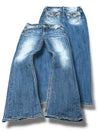 Vintage Miss Me Y2K lavtaljede bootcut / svajer damejeans (L)