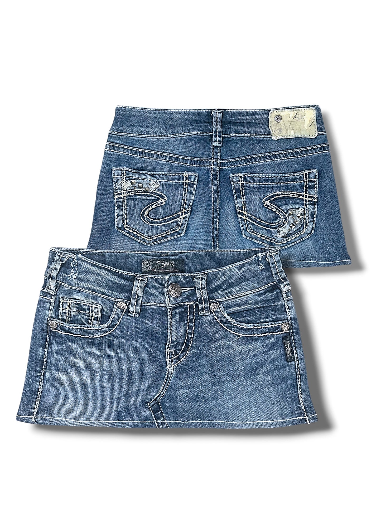 Vintage Silver Jeans Y2K Rock (S)