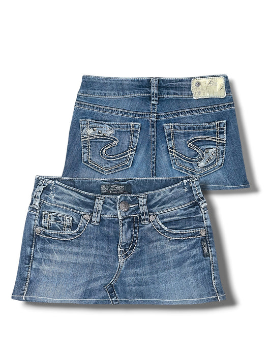 Vintage Silver Jeans Y2K Rock (S)