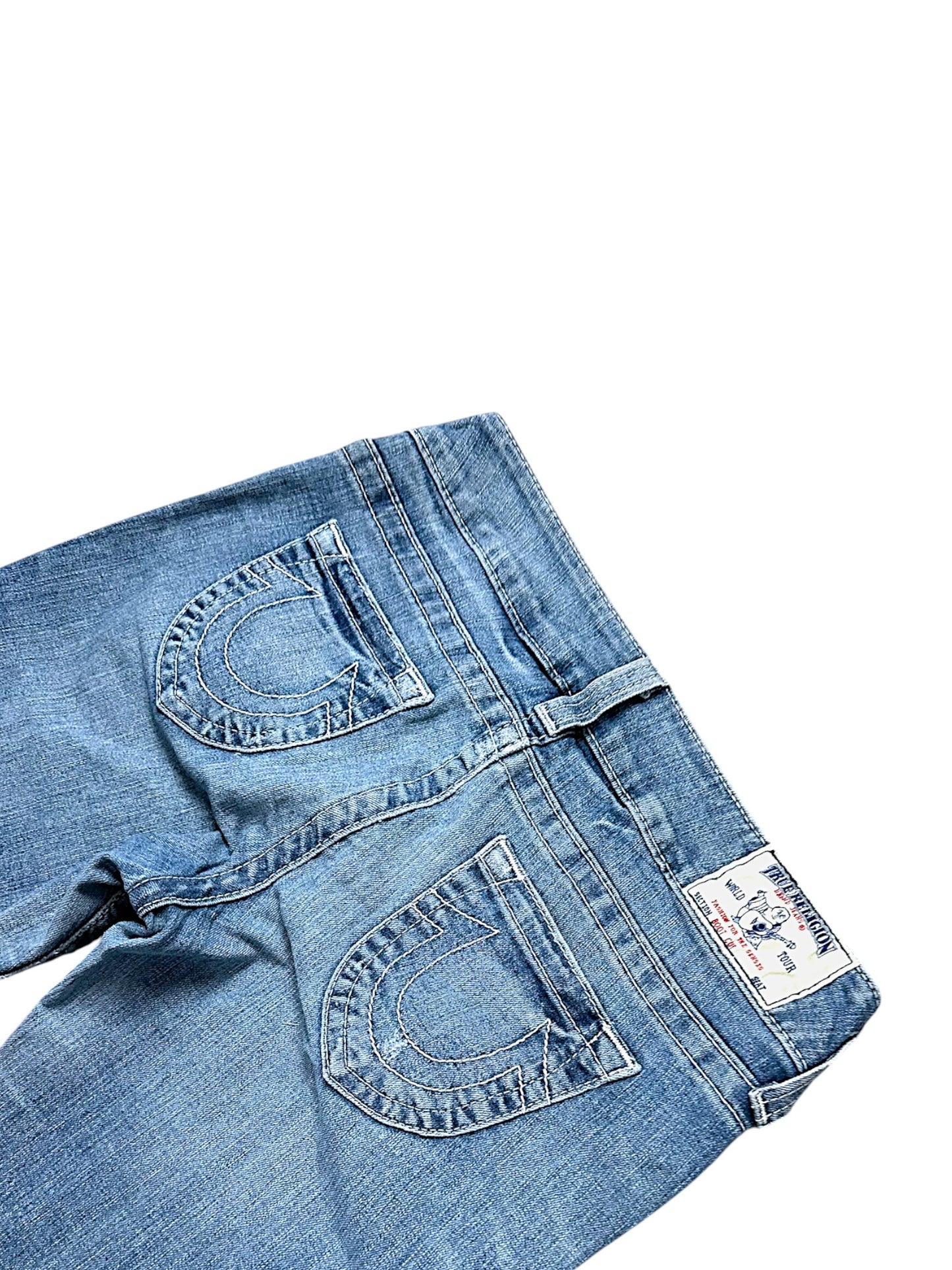 Vintage True Religion Y2K Low Waist Bootcut / Flared Damenjeans (L)