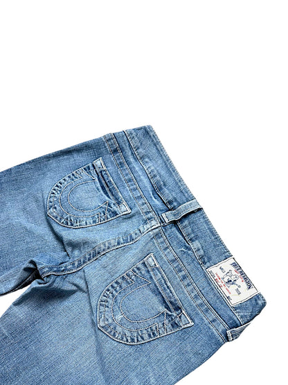 Vintage True Religion Y2K Low Waist Bootcut / Flared Damenjeans (L)
