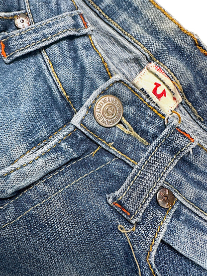 Vintage True Religion Y2K Low Waist Bootcut Damenjeans (S)