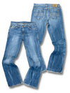 Vintage Armani Y2K Flared Jeans (M) – Vorder- und Rückansicht