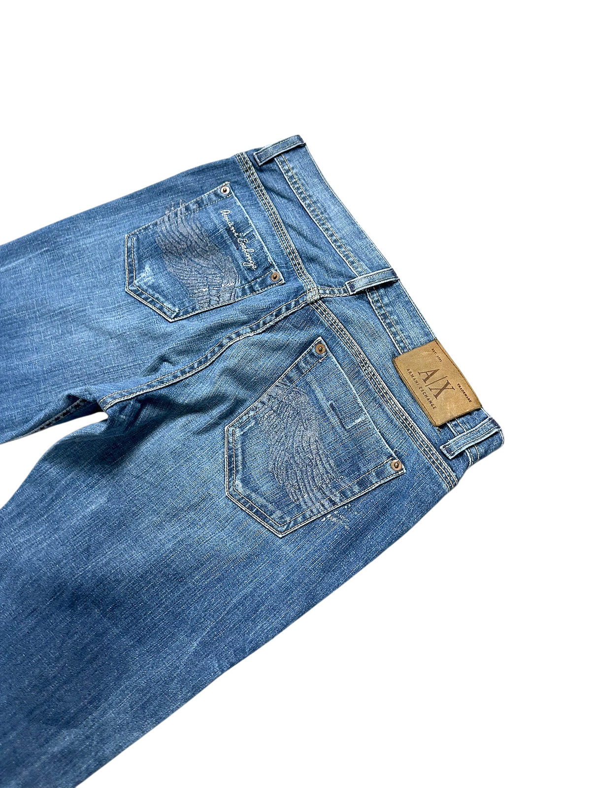 Vintage Armani Y2K Flared Jeans (M) – Detailaufnahme 4