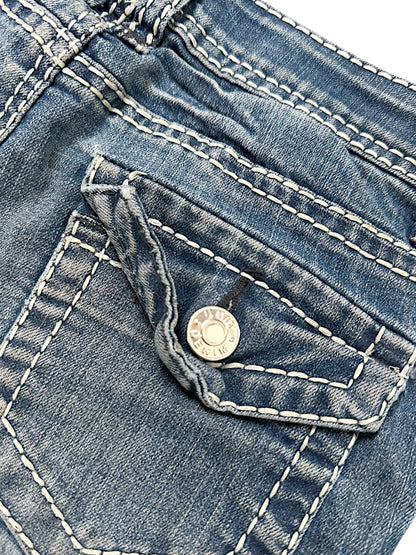 Vintage Embroidery Y2K Low Waist Bootcut Damenjeans (XS)